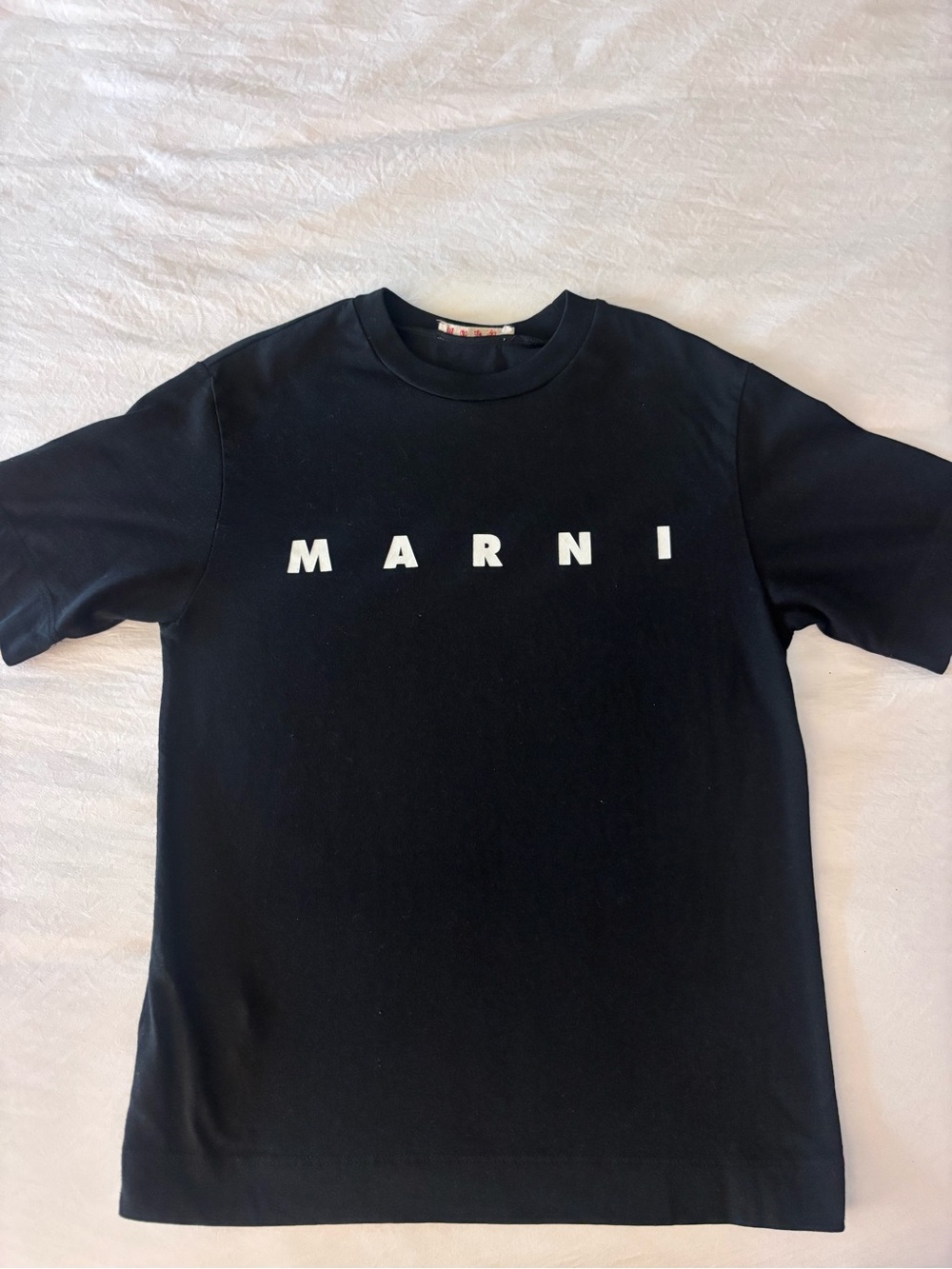 Kids Marni Black T-Shirt with White Logo